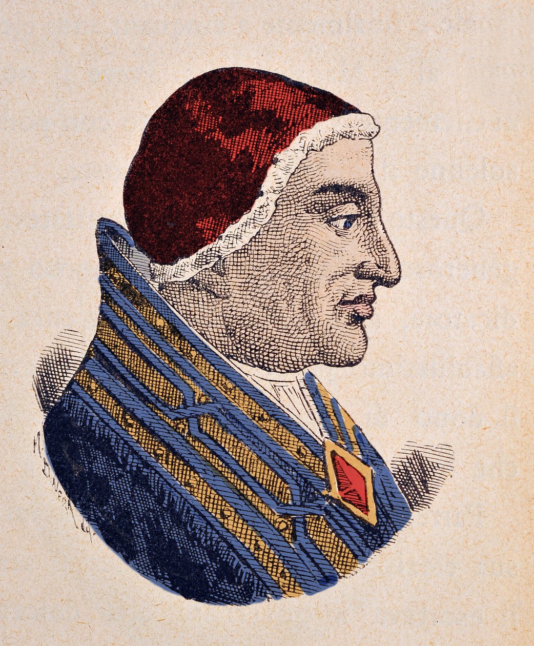 Portret van paus Benedictus XII (1334-1342) door Italian School