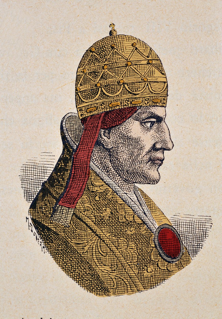 Portret van Paus Celestinus III (1191-1198) door Italian School