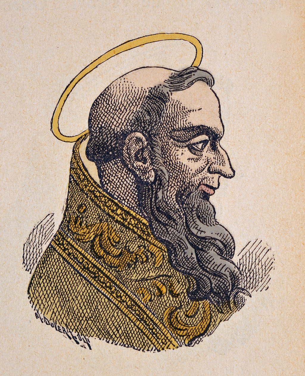 Portret van paus Celestinus I (422-432) door Italian School