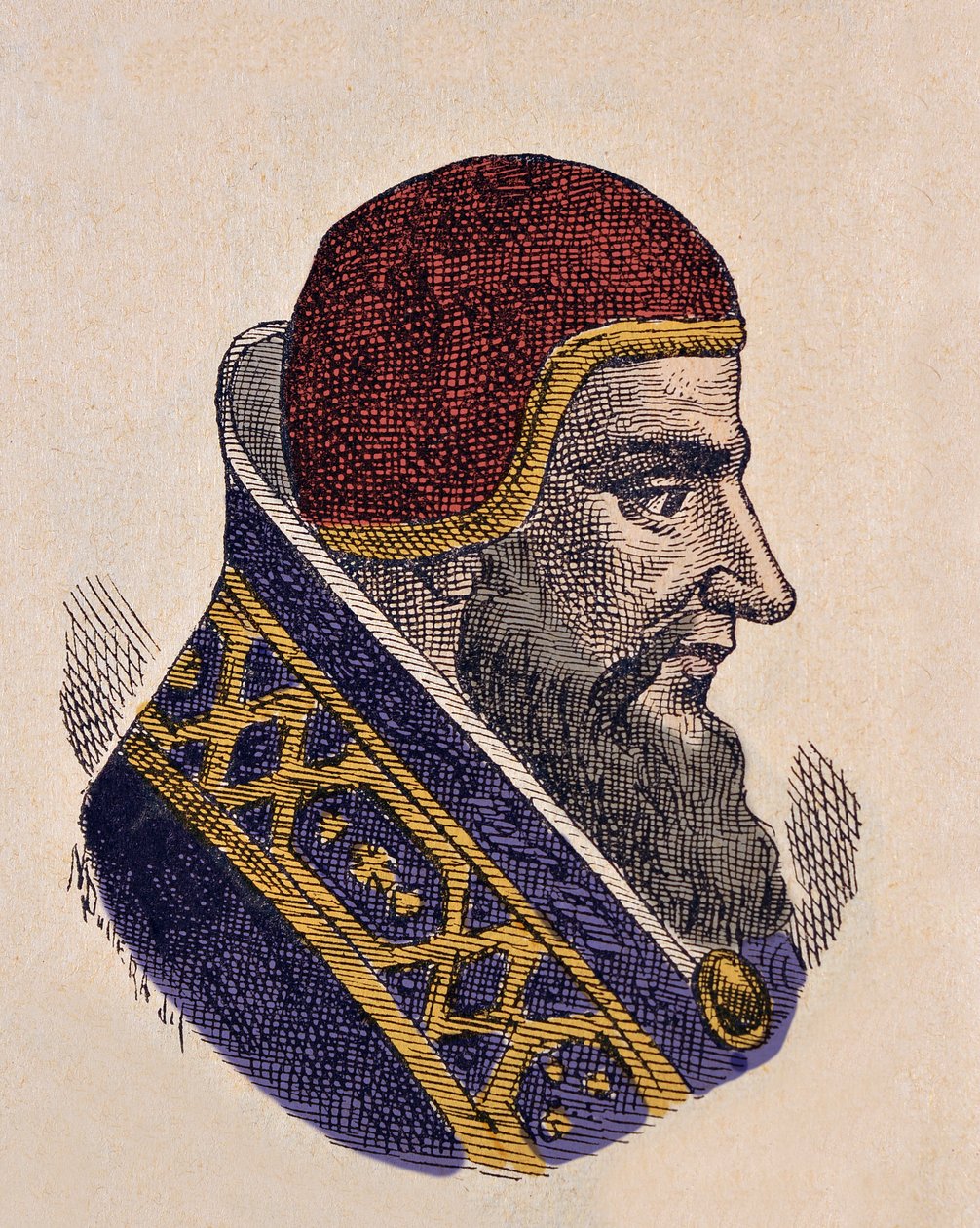 Portret van paus Damasus II (1048) door Italian School