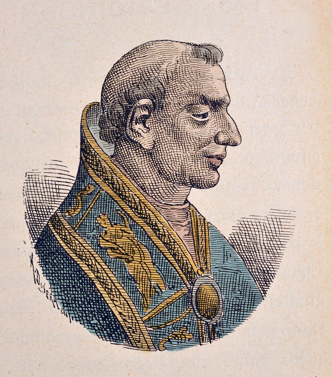 Portret van Paus Donus (676-678) door Italian School