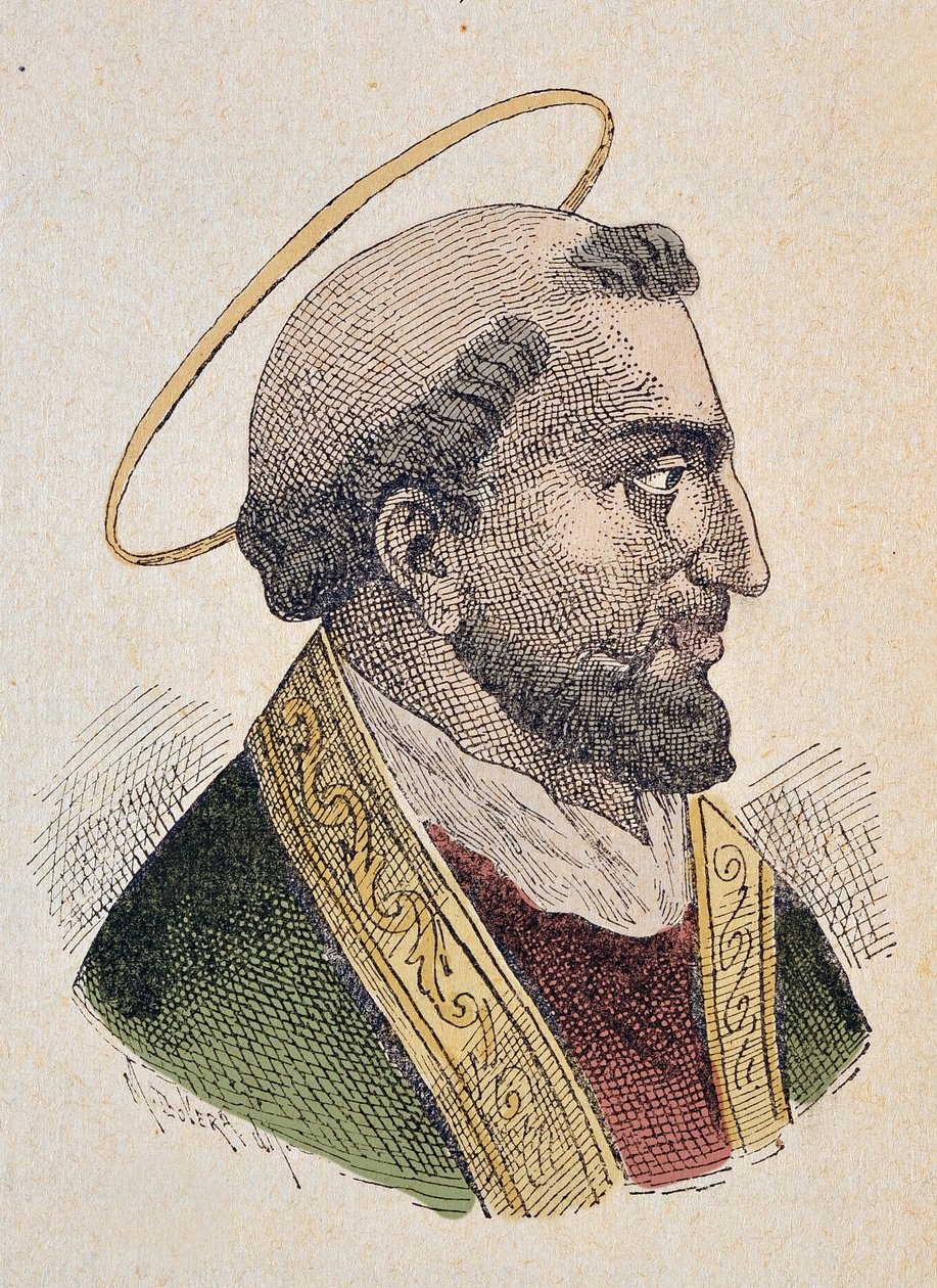 Portret van paus Evaristus I (97-107) door Italian School