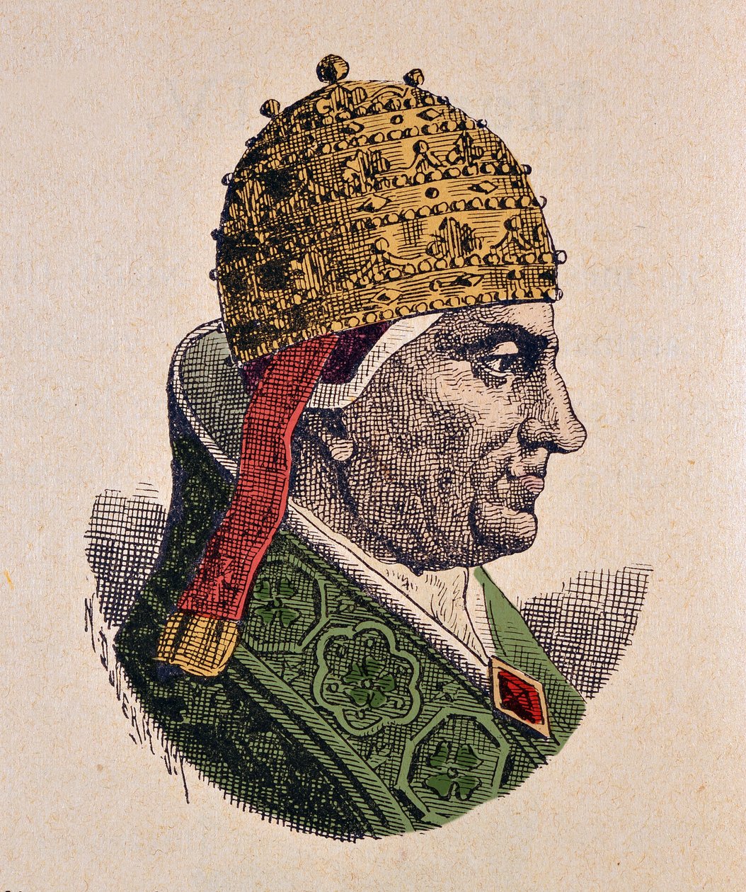 Portret van Paus Honorius IV (1285-1287) door Italian School