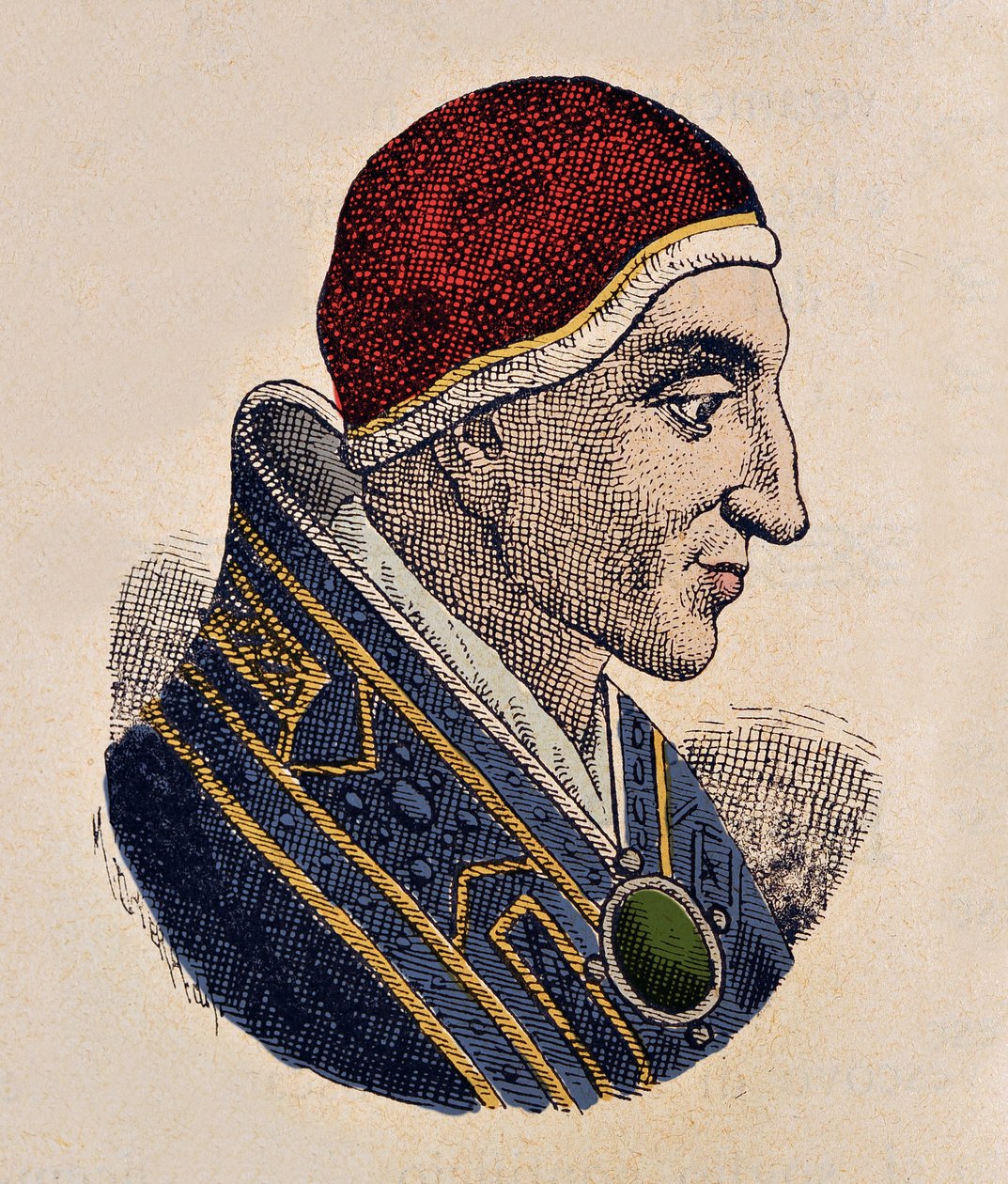 Portret van paus Johannes XV (985-996) door Italian School