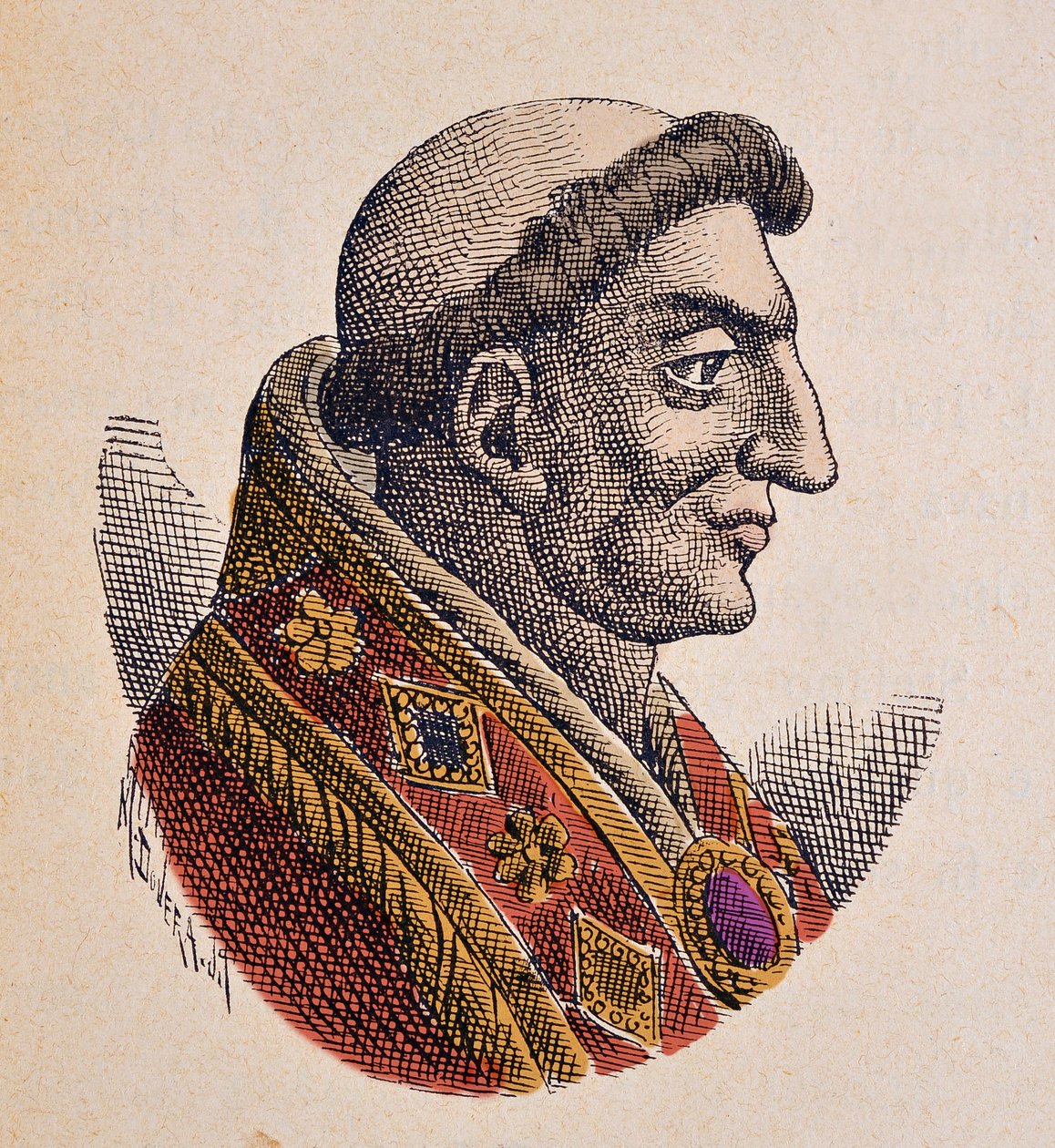 Portret van paus Marinus I (882-884) door Italian School