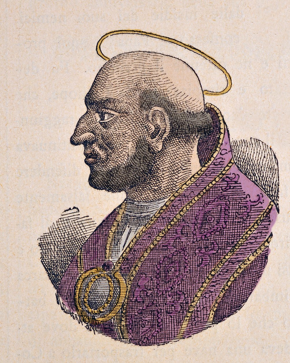 Portret van paus Martinus I (649-655) door Italian School
