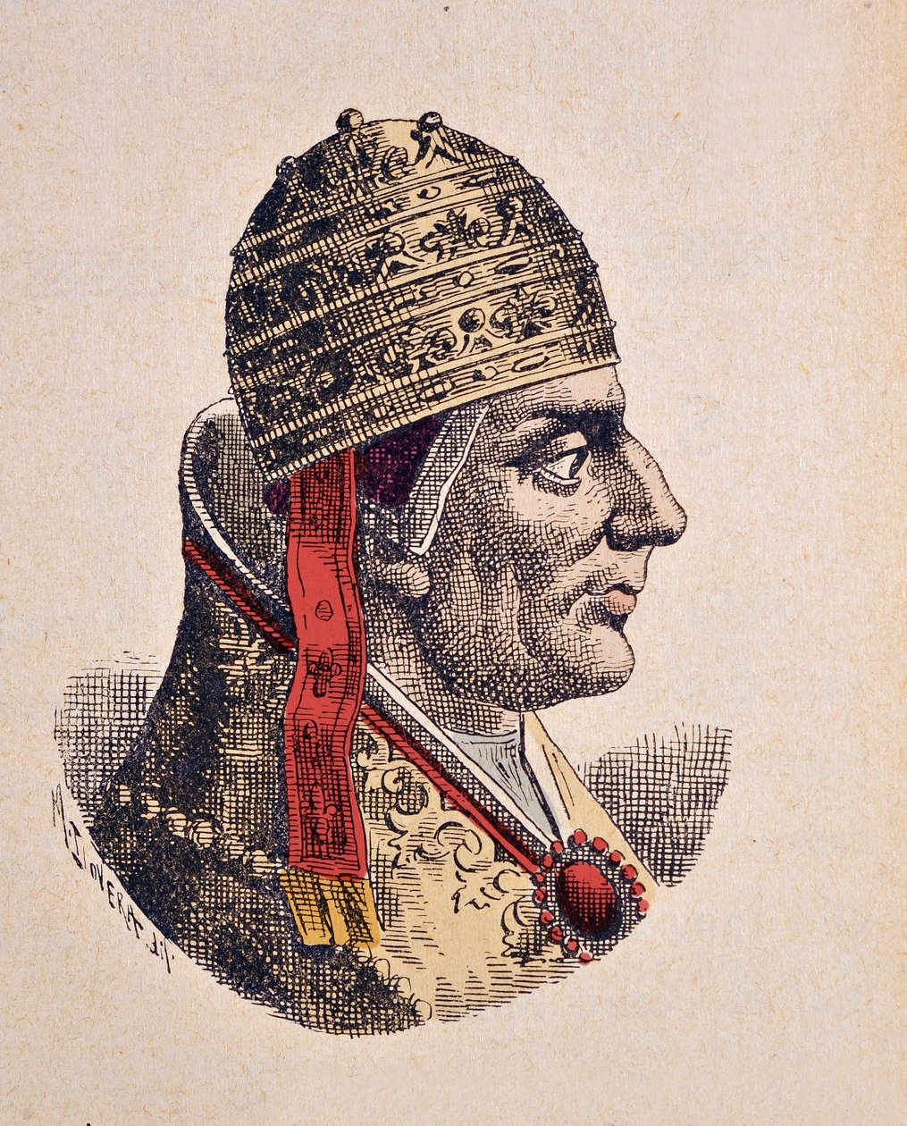 Portret van paus Nicolaas IV (1288-1292) door Italian School