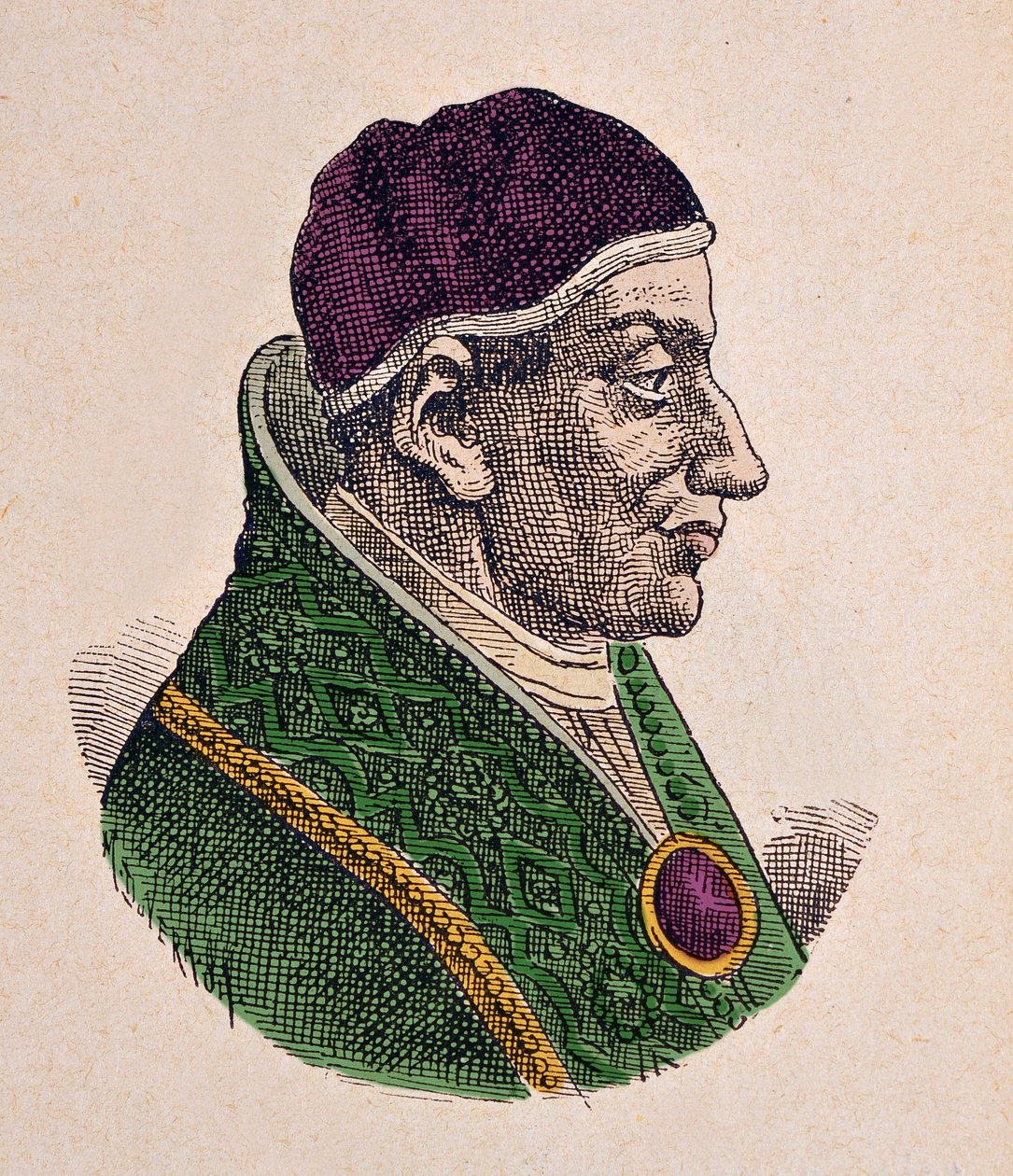Portret van paus Paschalis I door Italian School