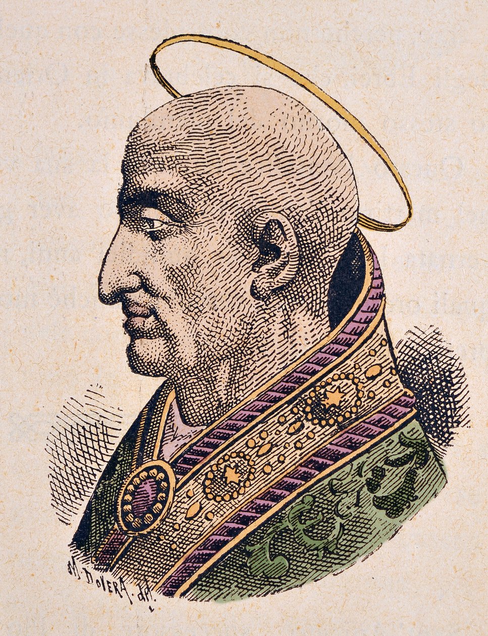Portret van paus Pius I (ca. 144-155) door Italian School