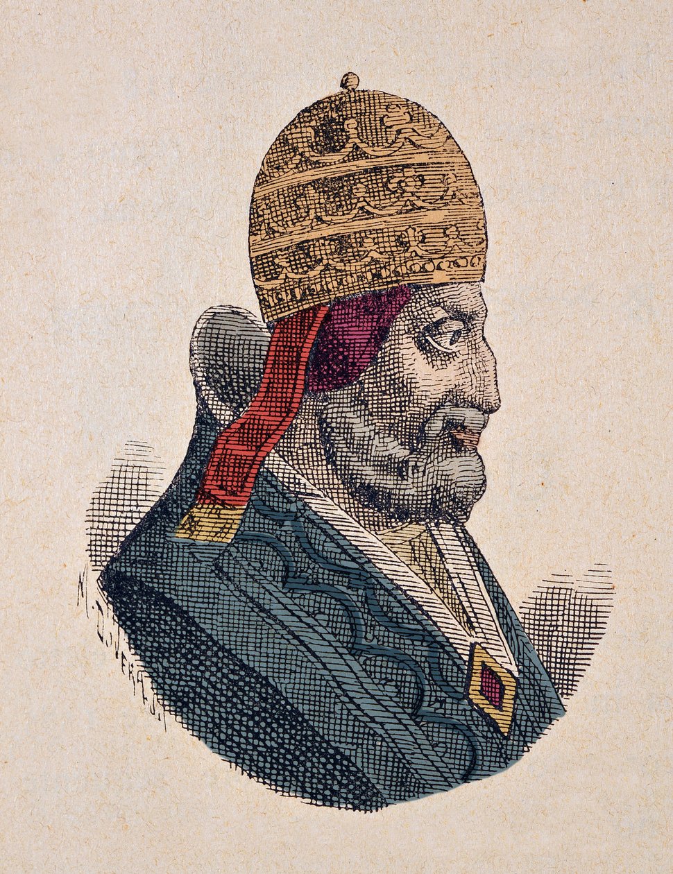 Portret van paus Urbanus III (1185-1187) door Italian School