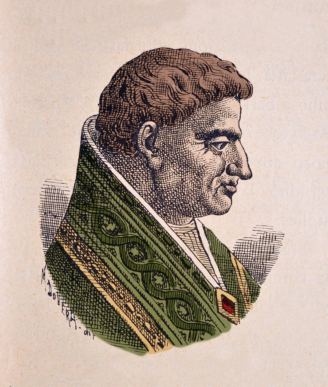 Portret van paus Victor II (1086-1087) door Italian School