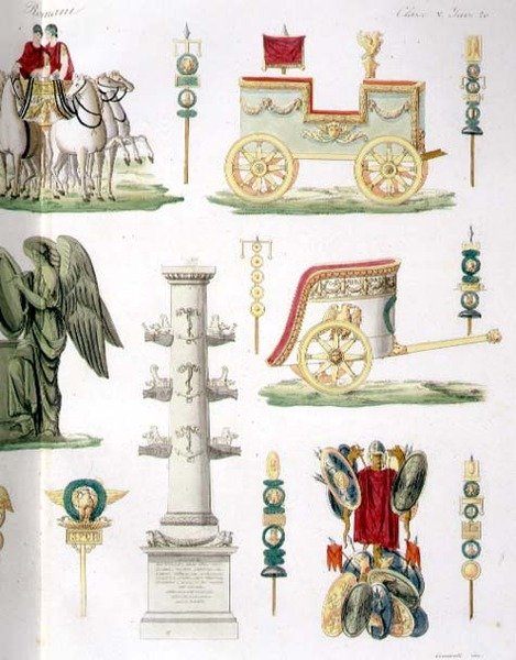 Romeinse Strijdwagens, Trofeeën en Militaire Monumenten, detail van plaat 20, klasse 5 uit deel I van 