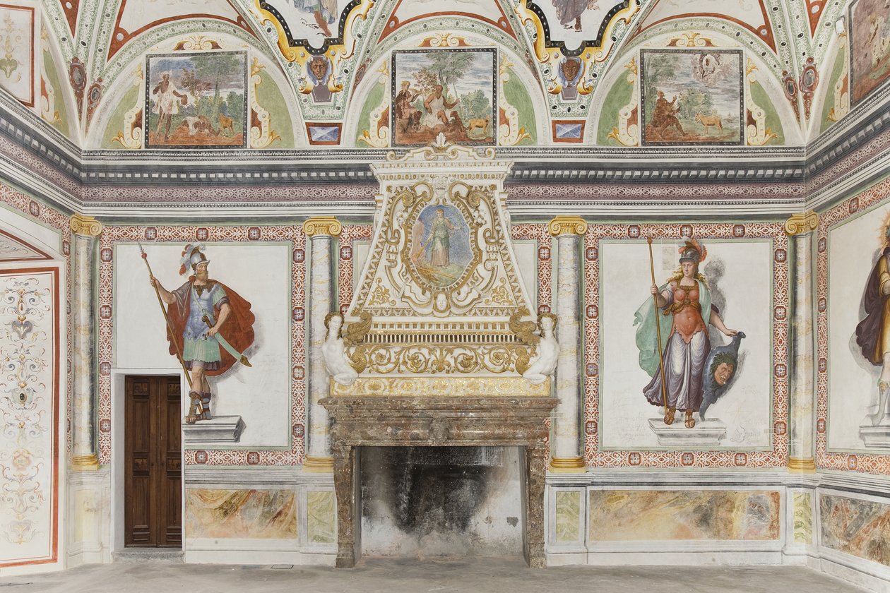 Kamer van Jupiter en Mercurius: Mars en Minerva door Italian School