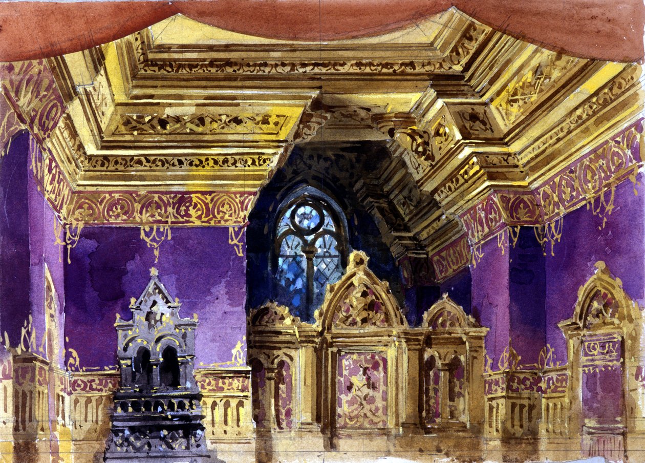 Decorontwerp voor de opera "Lucrezia Borgia" van Gaetano Donizetti, Milaan, 1833 door Italian School
