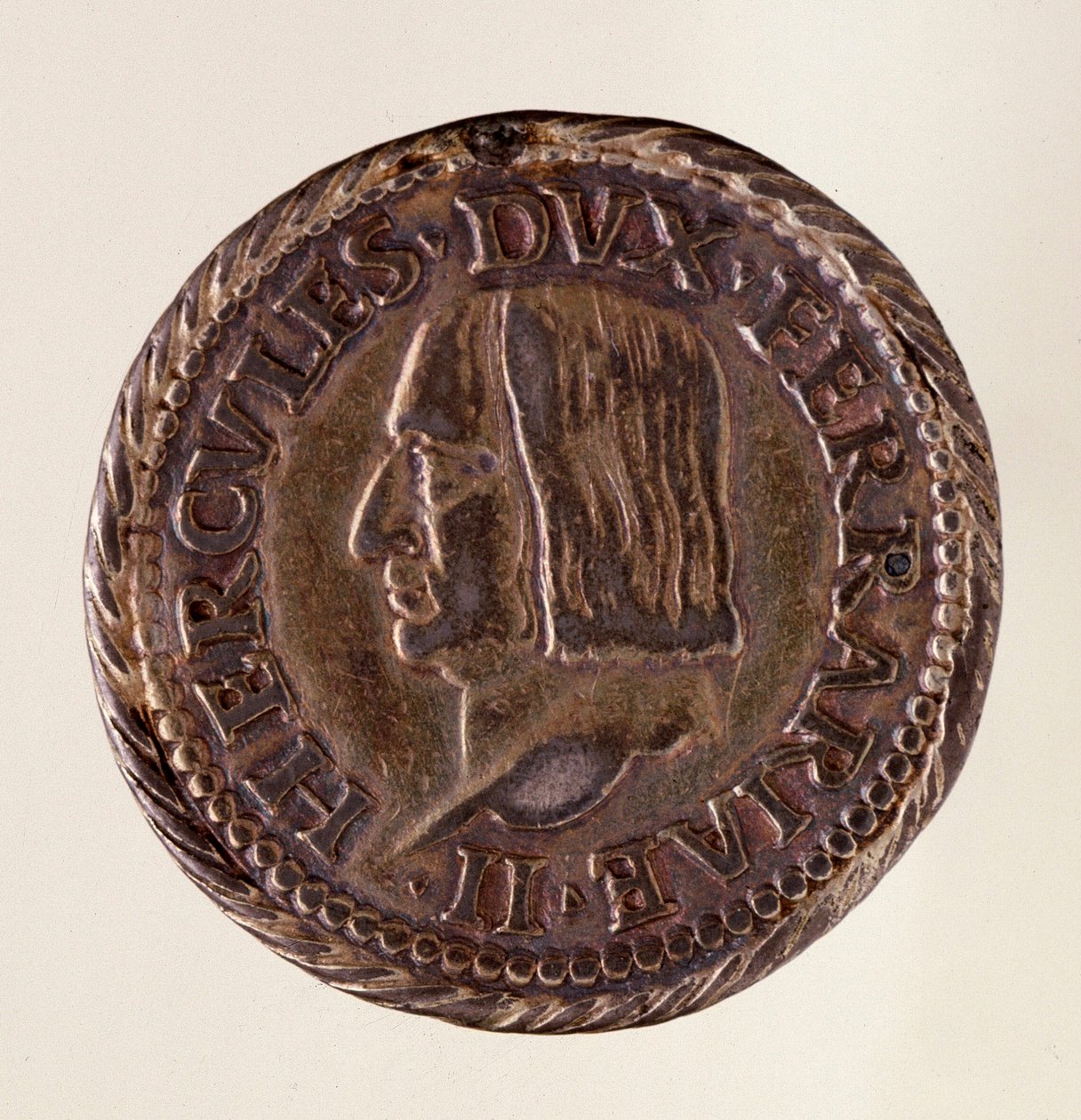 Zilveren munt (testone) uit Ferrara: regeerperiode van hertog Ercole I d