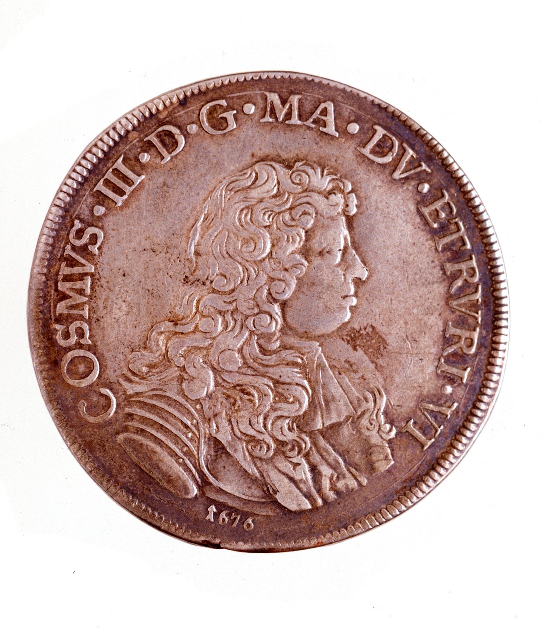 Zilveren piastra uit Florence, regeerperiode van Cosimo III de