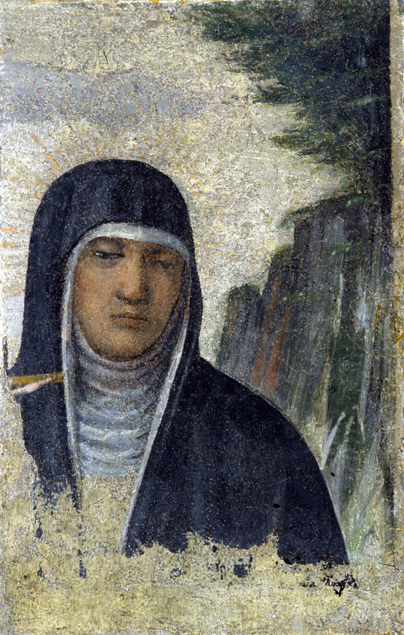 St. Claire. Stichter van de Orde van de Clarissen door Italian School