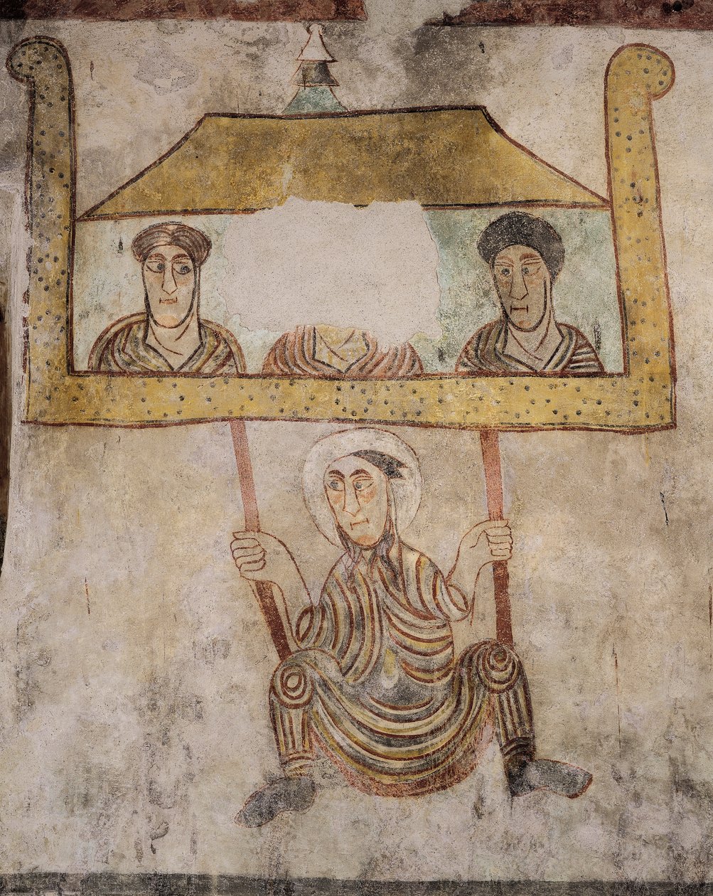 St. Proculus zwaaiend aan touw (detail) door Italian School