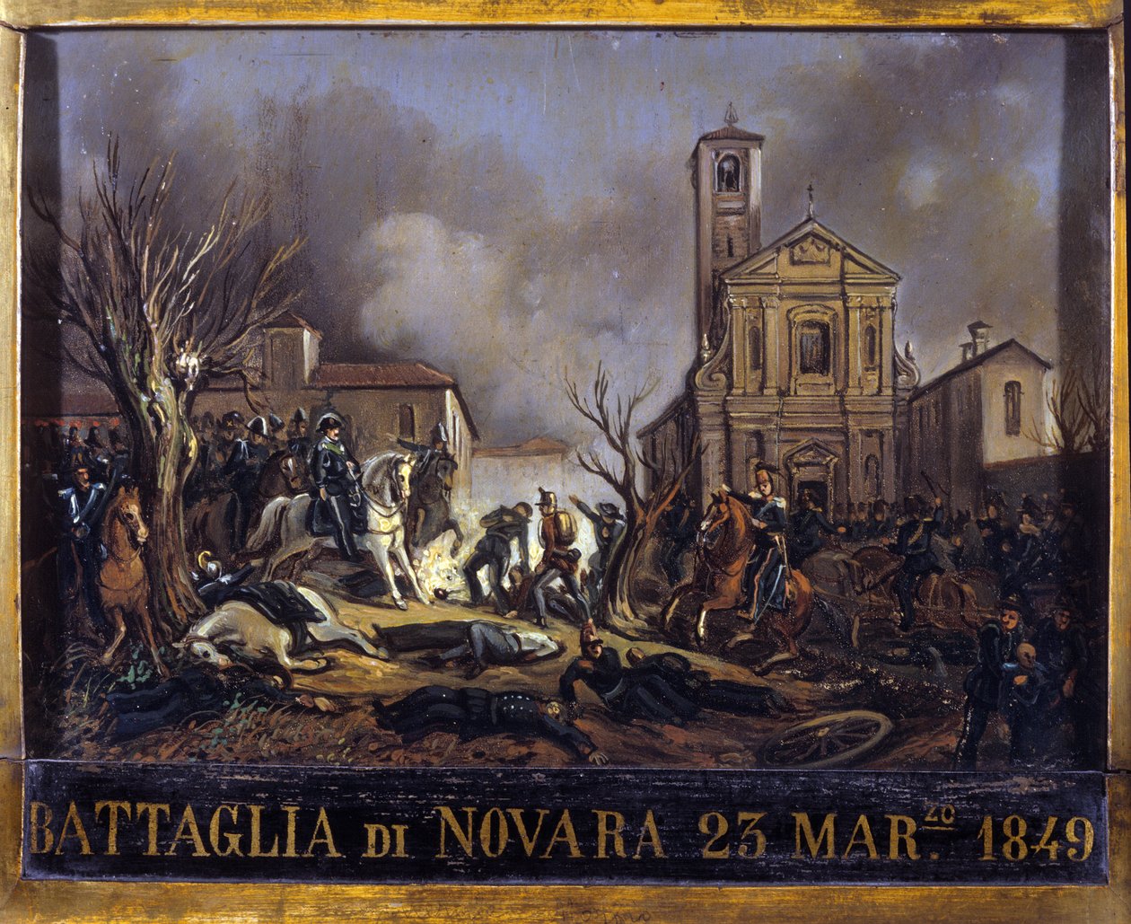 De Slag bij Novara, 23 maart door Italian School