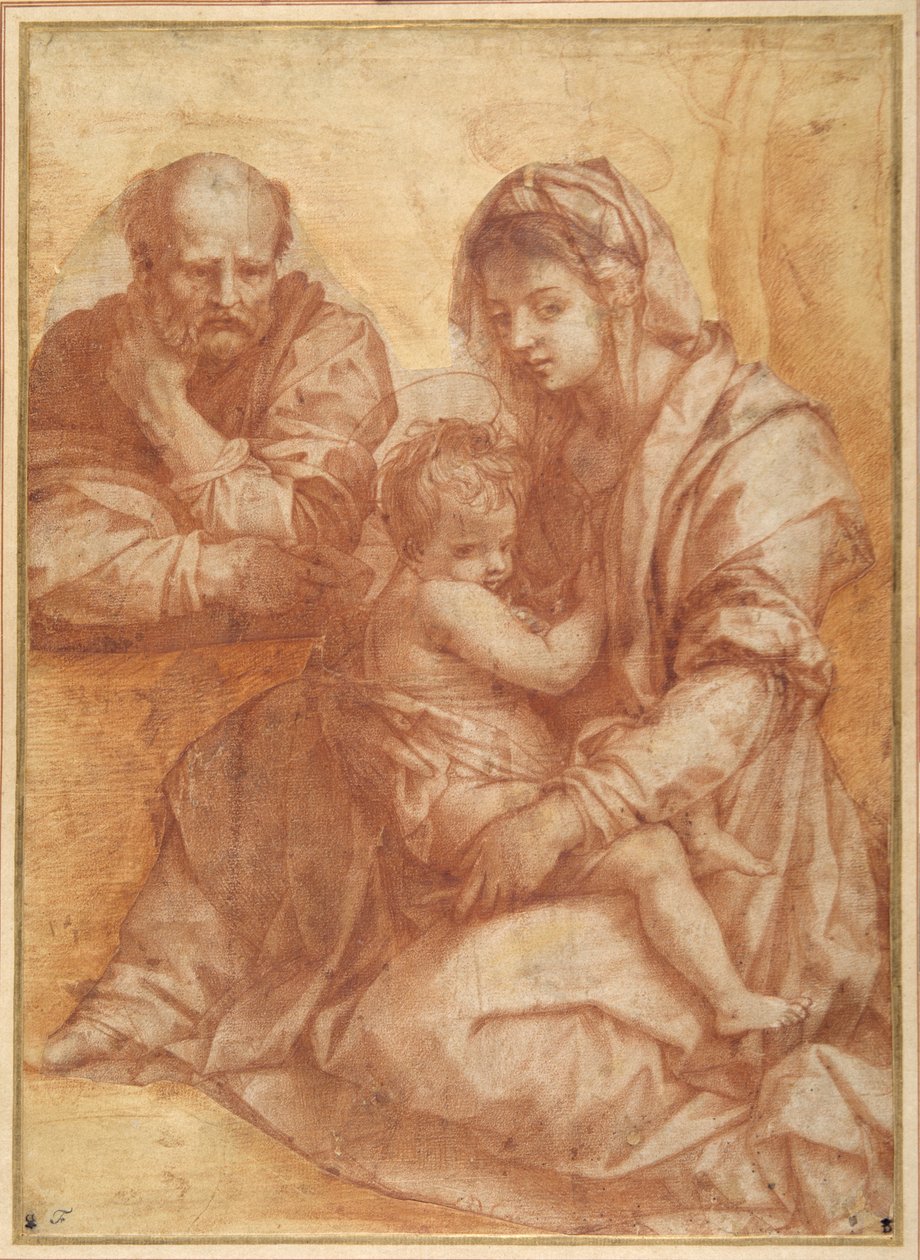 De Heilige Familie rustend, naar Andrea del Sarto door Italian School