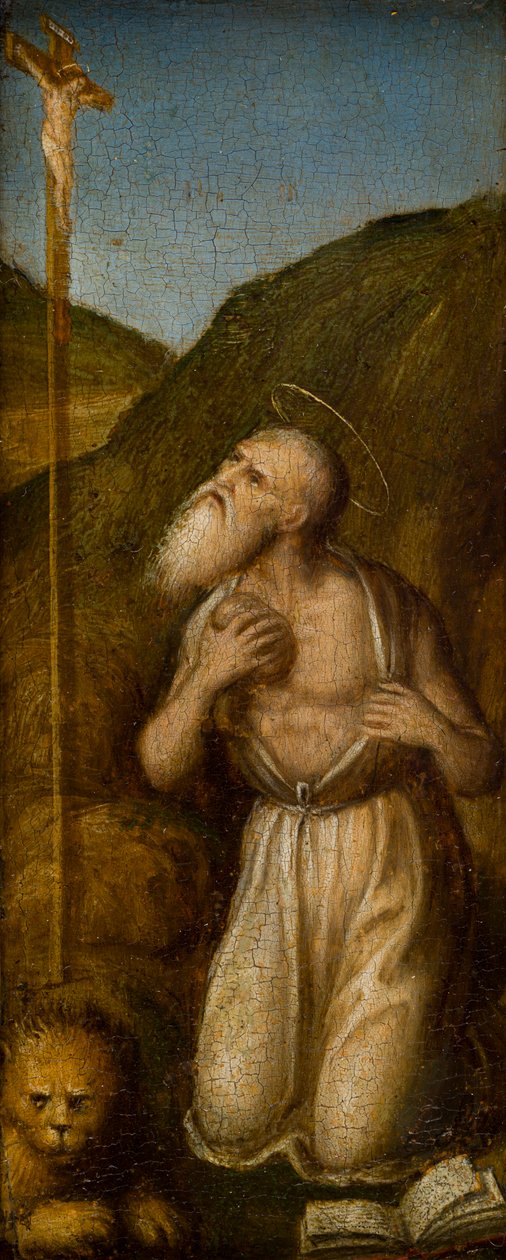 De Stigmatisatie van de Heiligen Franciscus en Hiëronymus, ca. 1480 door Italian School
