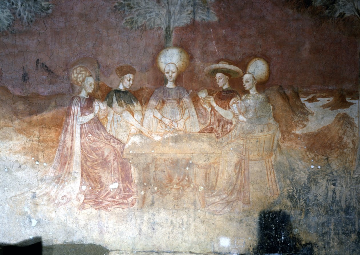 Het kaartspel. Fresco