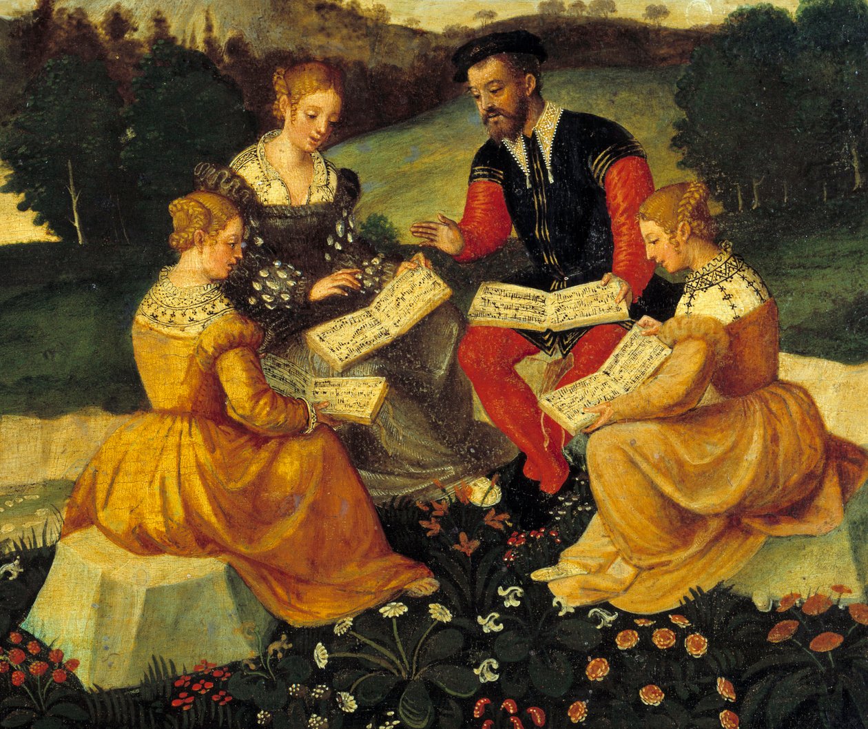 Het vocale concert door Italian School