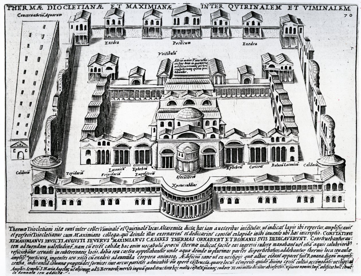 Thermae Diocletianae door Italian School