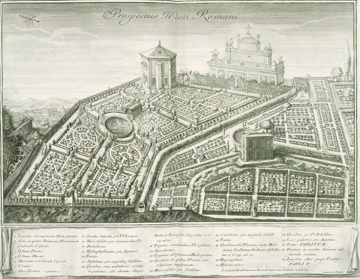 Uitzicht op de Romeinse tuin, 1772-1784 door Italian School