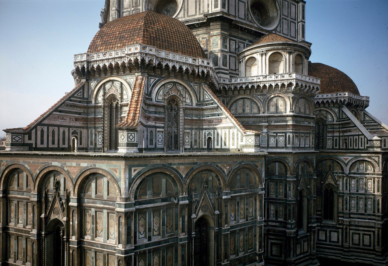 Uitzicht op de apsis van de kathedraal van Florence (Duomo Santa Maria del Fiore) door Italian School