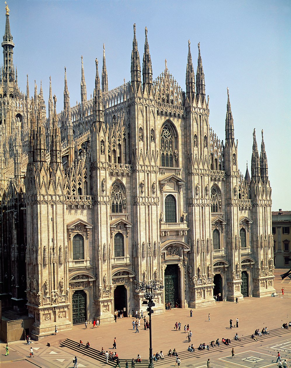 Uitzicht op de gevel, begonnen in 1386 door Italian School