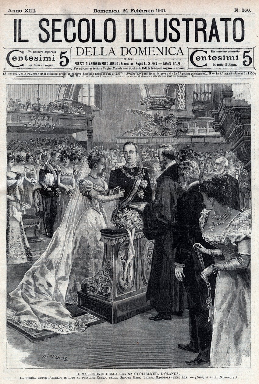 Huwelijk van koningin Wilhelmina van Nederland en hertog Henri van Mecklenburg 1901 - Omslag van 