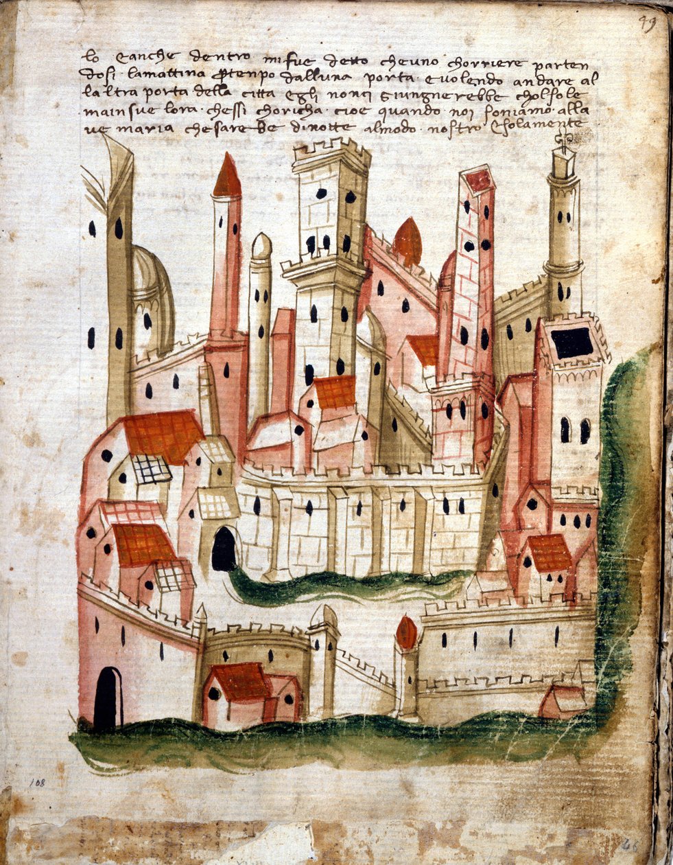 Uitzicht op de stad Jeruzalem, uit Libro d