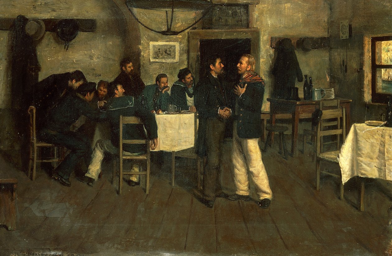 Ontmoeting tussen Giuseppe Garibaldi en Giovanni Battista Cuneo in Taganrog, aan de Zwarte Zee door Italo Nunes Vais
