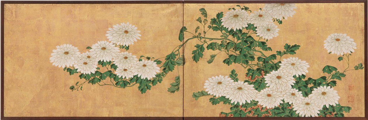 Chrysanten, Edo-periode door Ito Jakuchu