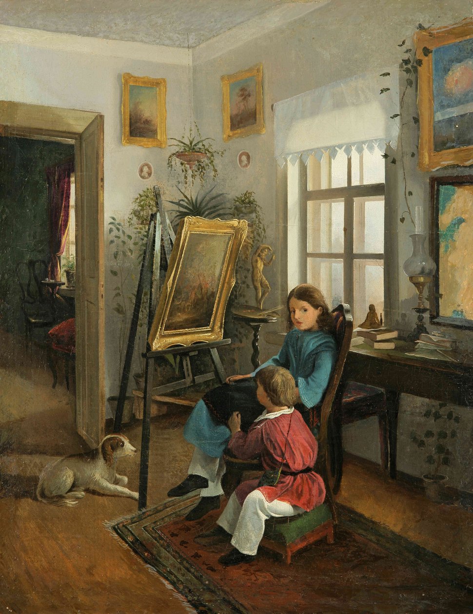 In de kamers van het landhuis van de kunstenaar door Ivan Khrutsky
