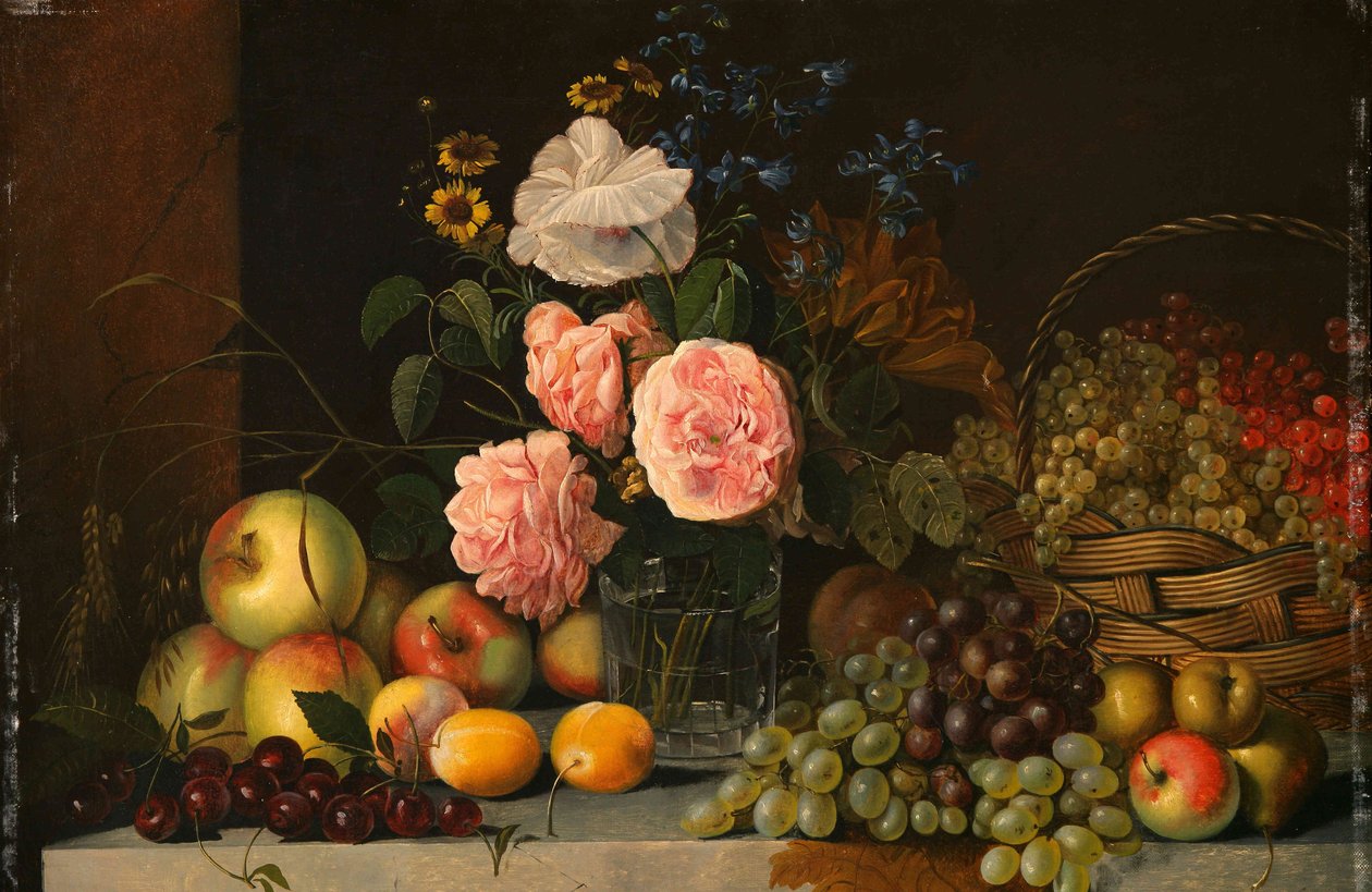 Rozen en vruchten door Ivan Khrutsky