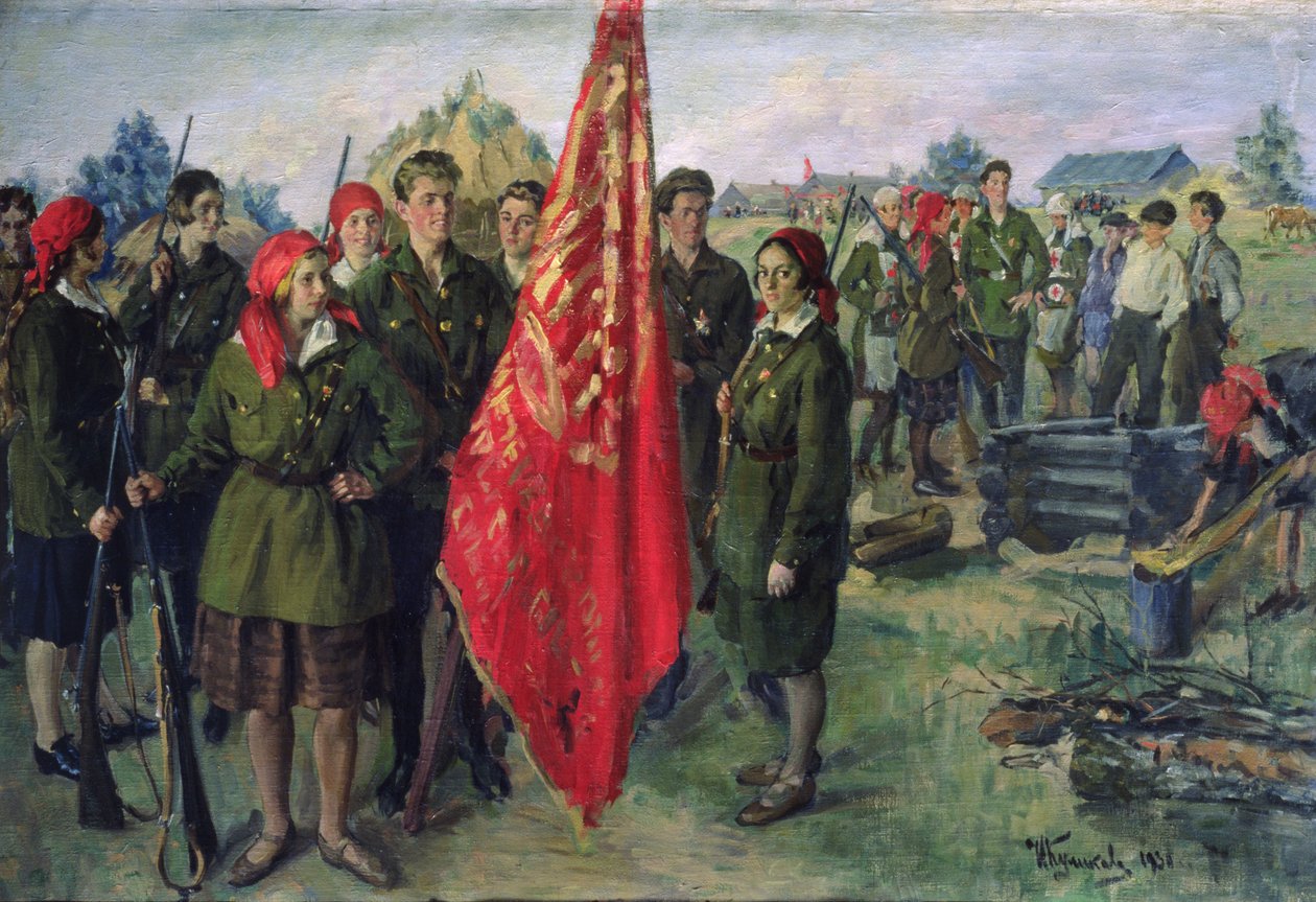 Gemilitariseerde Komsomol door Ivan Semyonovich Kulikov