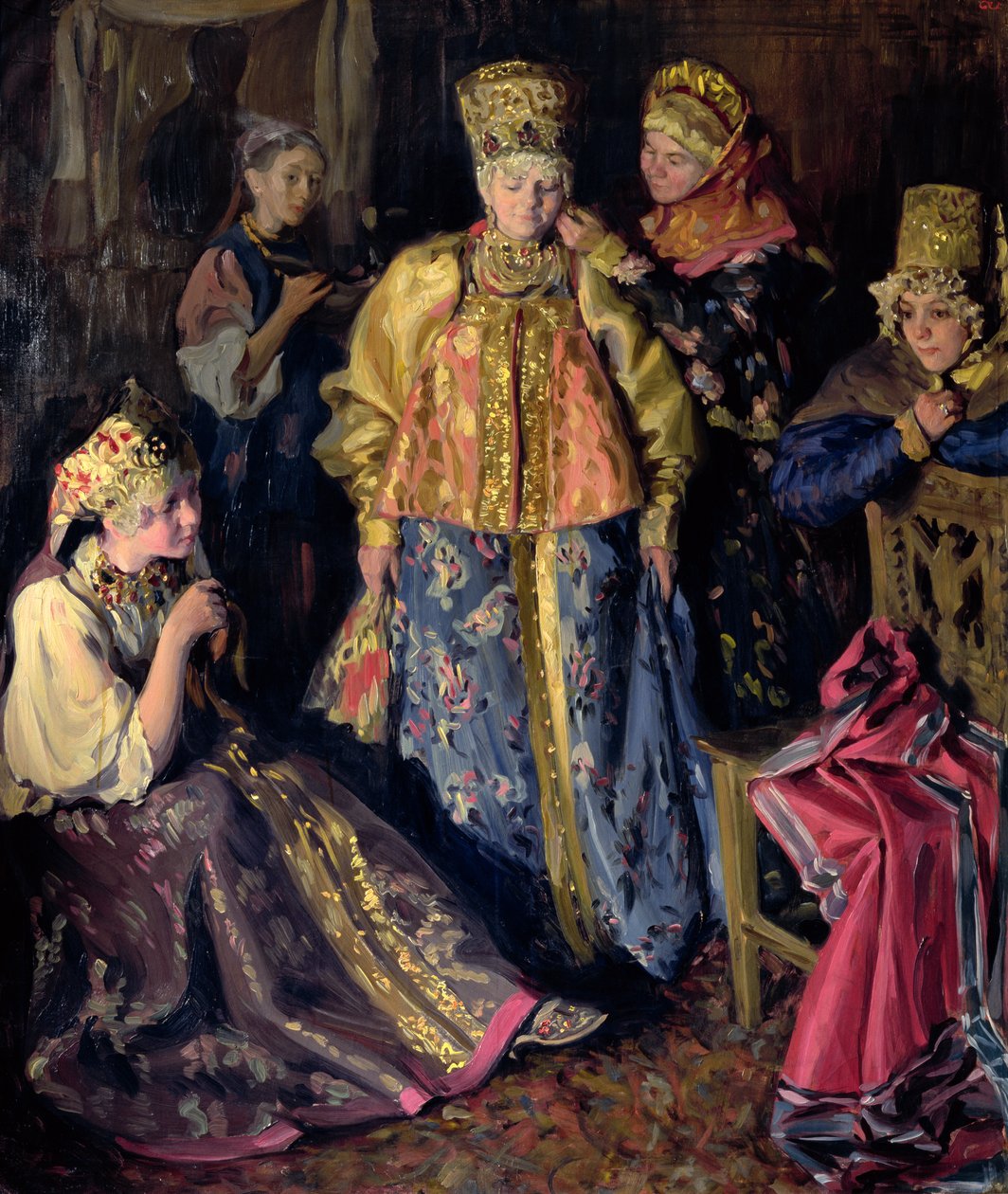 Trouwjurk, 1911 door Ivan Semyonovich Kulikov