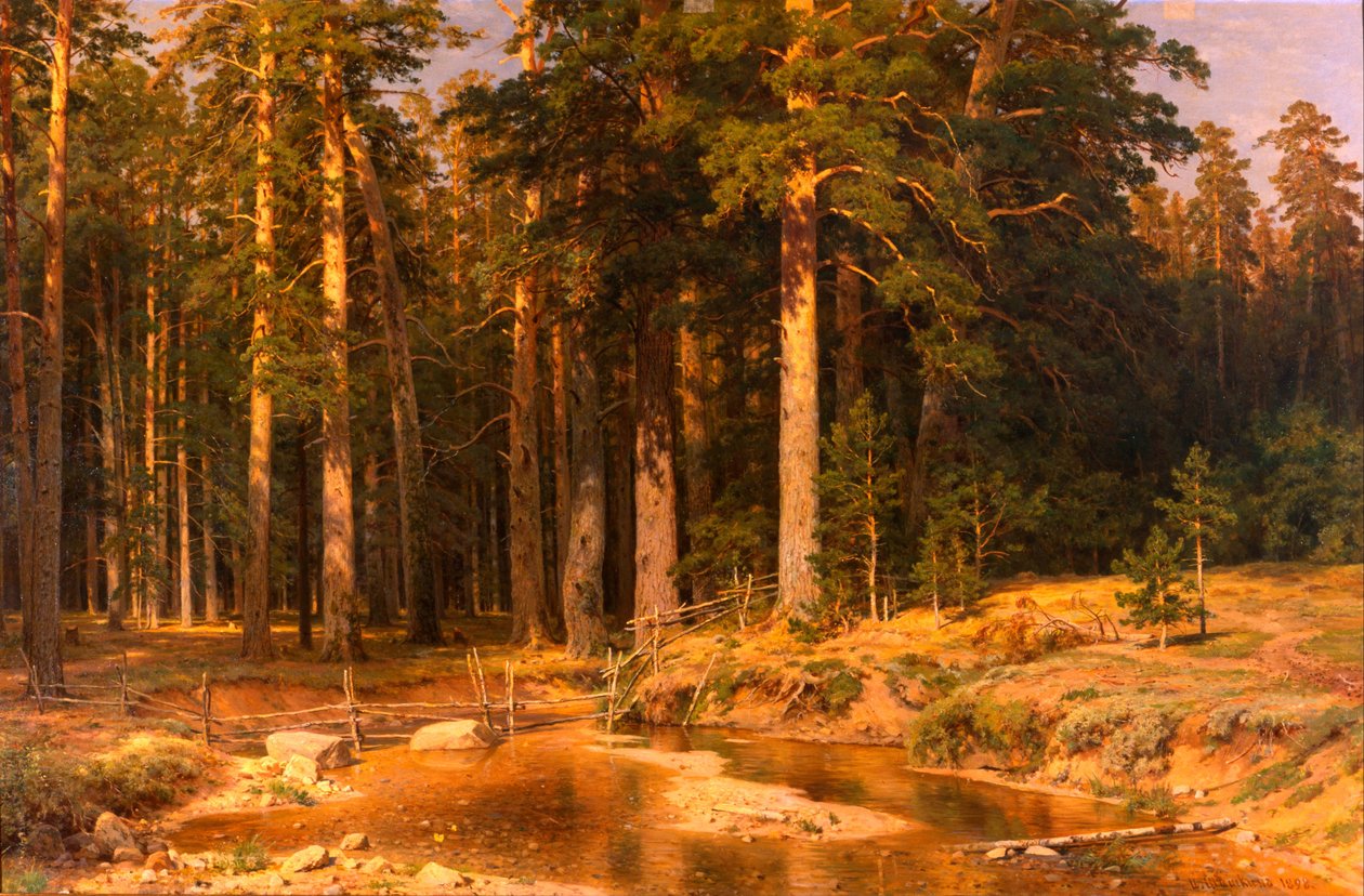 Mastboom Bos door Ivan Ivanovich Shishkin