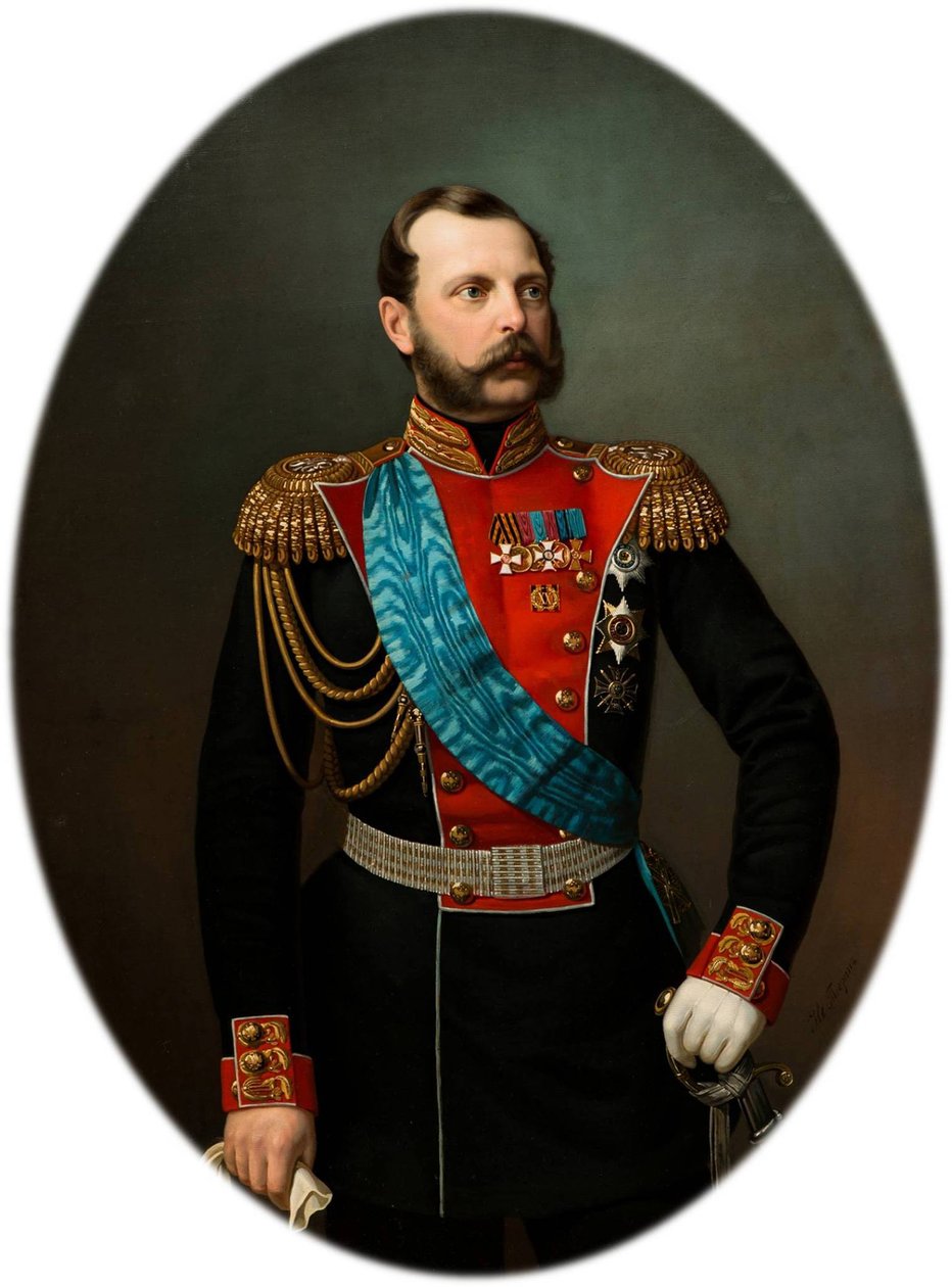 Portret van Keizer Alexander II 1818-1881 door Ivan Alexeevich Tyurin