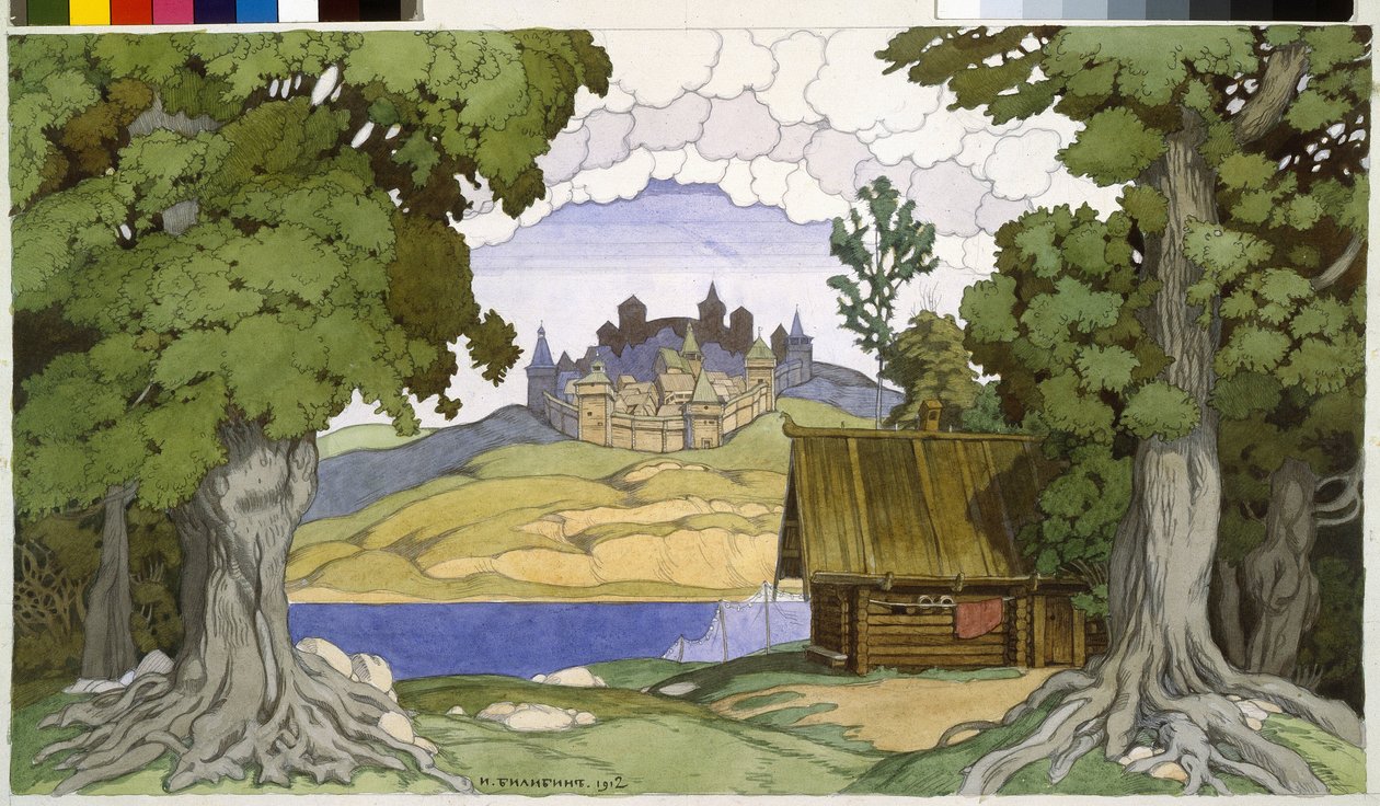 Decor voor de opera Het graf van Askold door Ivan Yakovlevich Bilibin