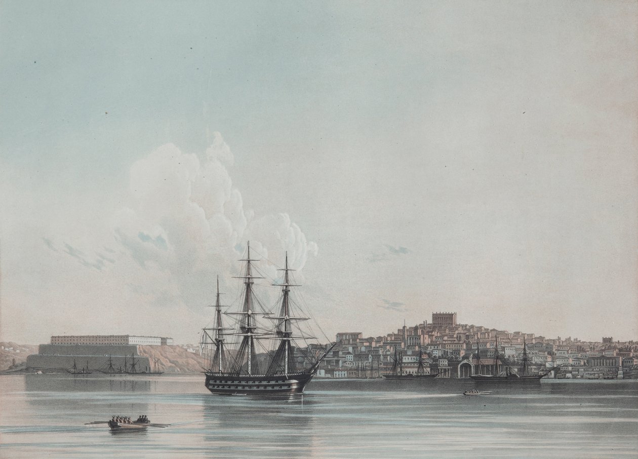 Nieuwe marinekazerne en binnenhaven van Sebastopol, 1850s door Ivan Konstantinovich Aivazovsky