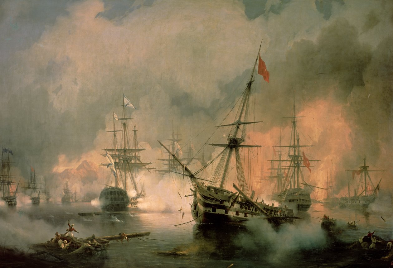 De Slag bij Navarino, 20 oktober 1827 door Ivan Konstantinovich Aivazovsky