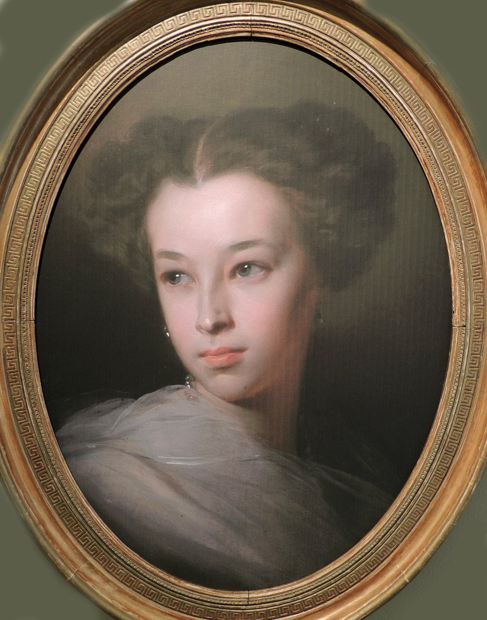 Portret van Natalia Alexandrovna Pushkina, Gravin van Merenberg 1836-1913, Dochter van dichter, 1849 door Ivan Kosmich Makarov