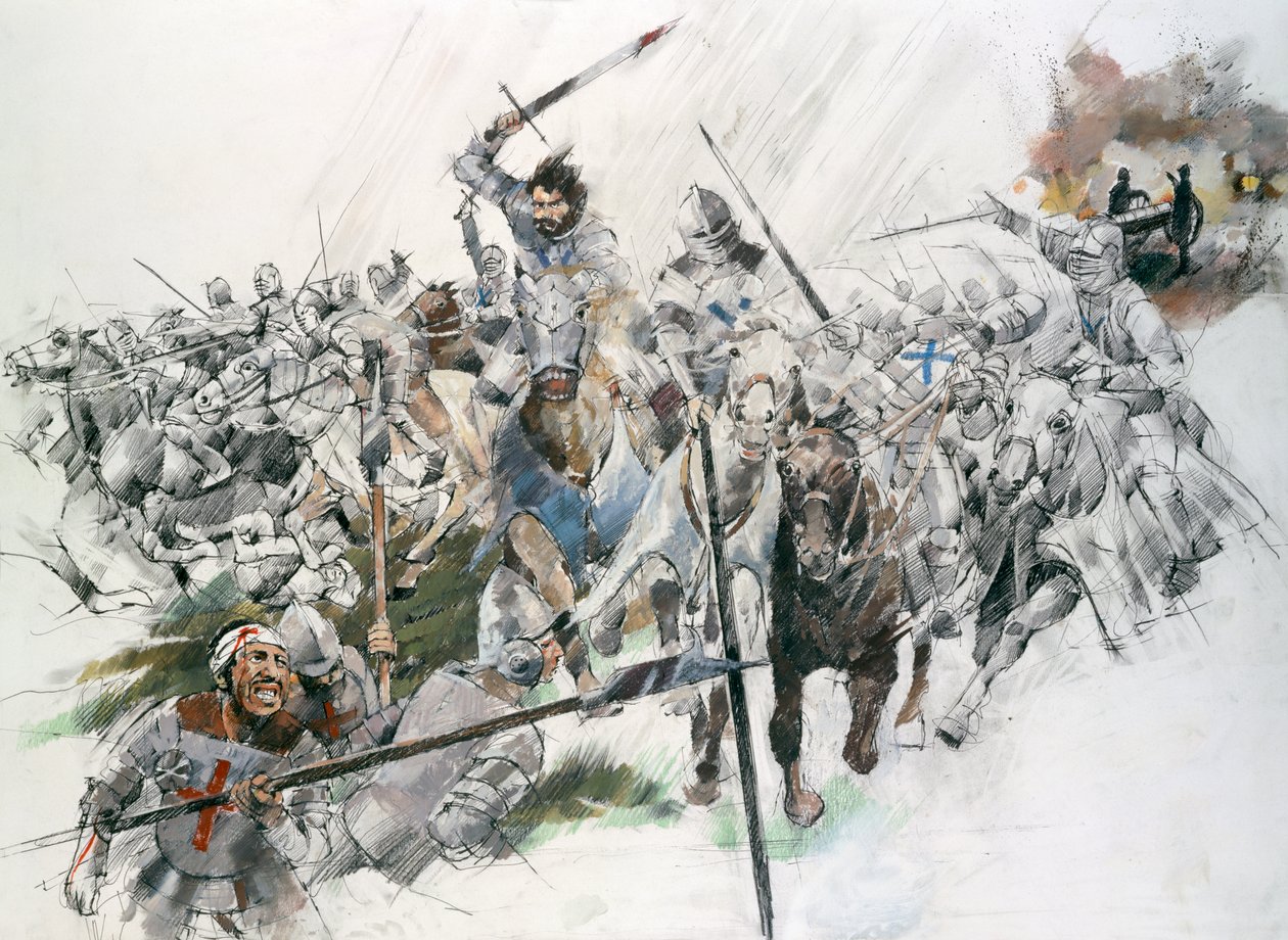 Slag bij Flodden Field, 1513, c1990-2010 door Ivan Lapper