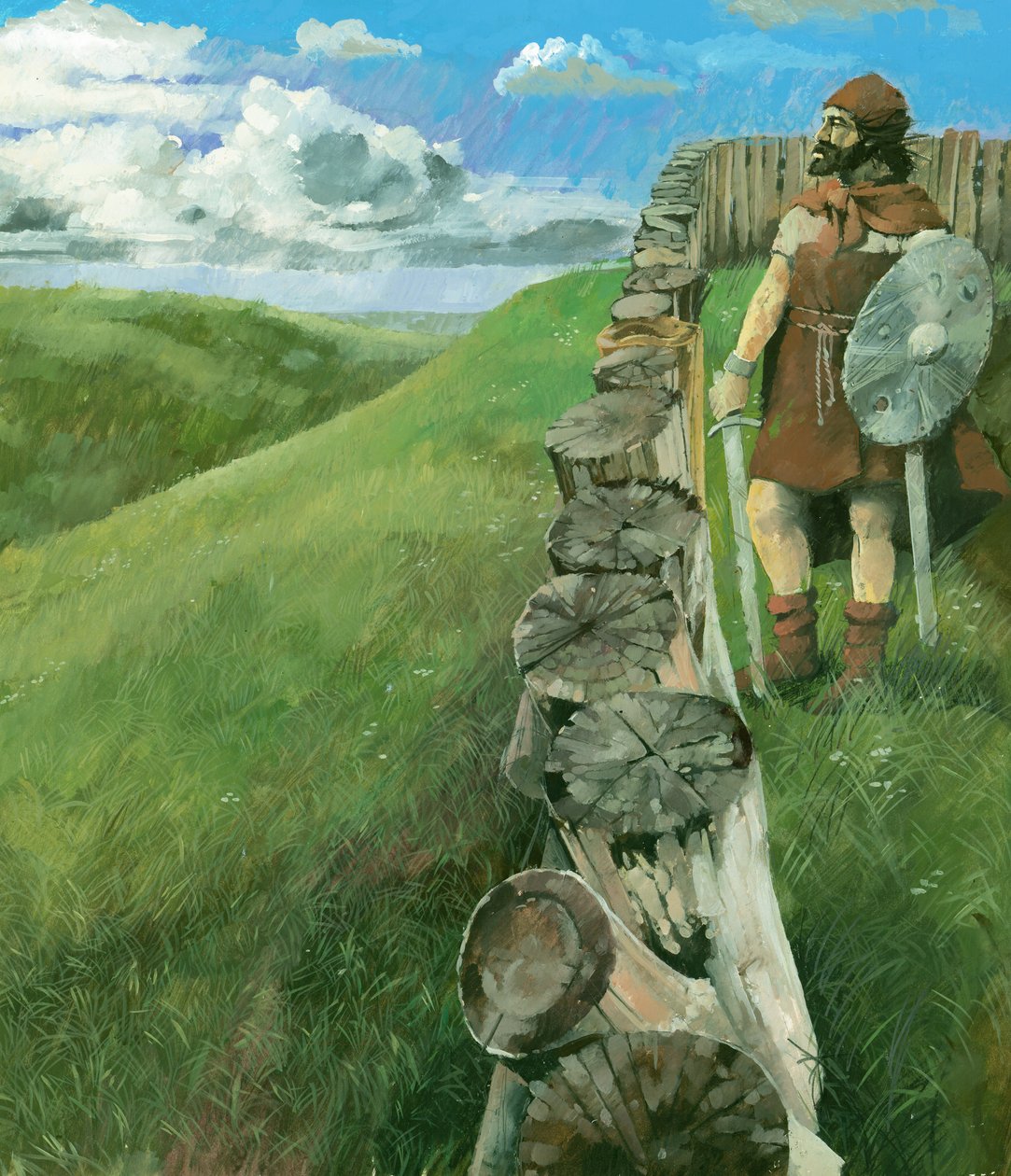 IJzertijdman bij Liddington Castle Hillfort, Swindon, Wiltshire door Ivan Lapper