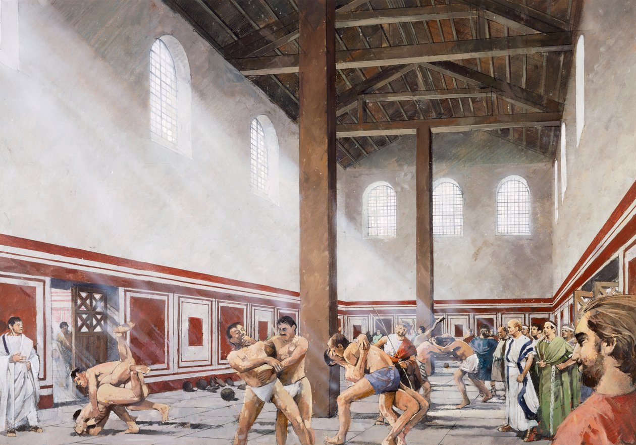 Muur Romeinse Site, Letocetum, 2e eeuw door Ivan Lapper