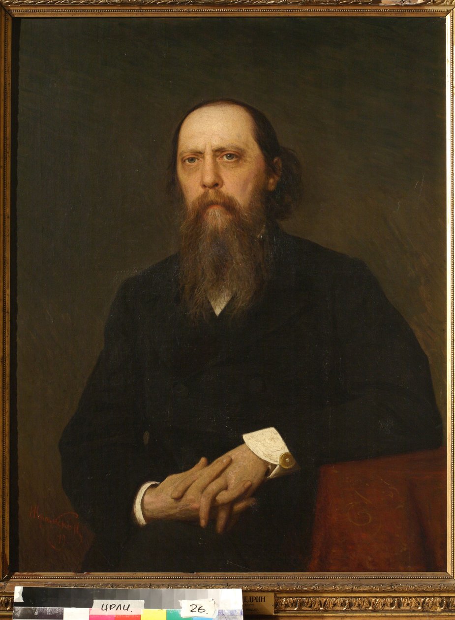 Portret van de schrijver Mikhail Saltykov-Shchedrin (1826-1889) door Ivan Nikolaevich Kramskoy