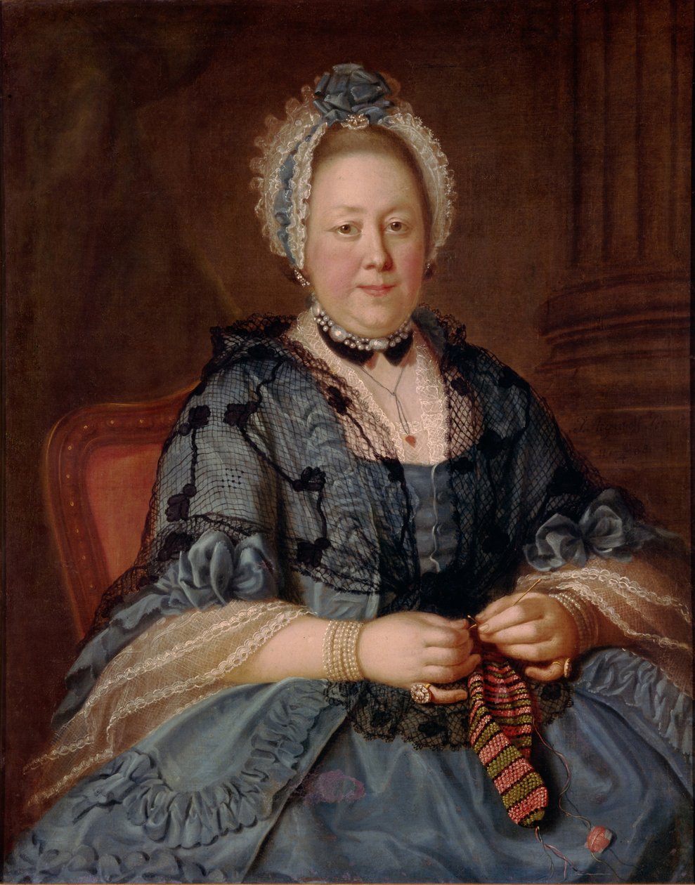 Portret van Gravin Tolstaja, geboren Lopoechina door Ivan Petrovich Argunov